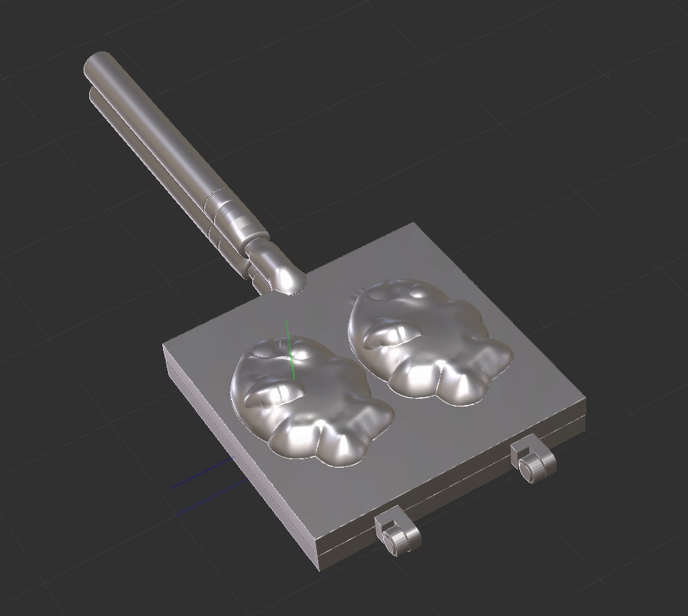 3Dたい焼き器(閉じる)「.obj」