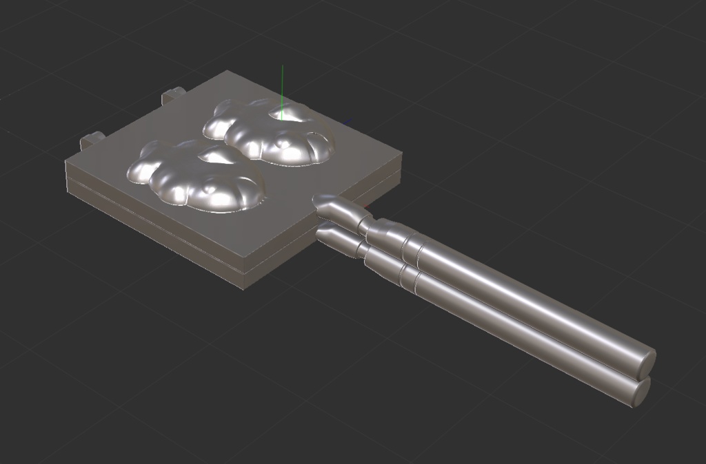 3Dたい焼き器(閉じる)「.obj」