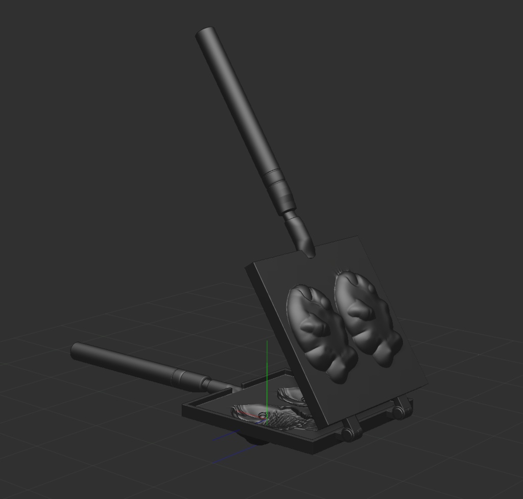 3Dたい焼き器(開く)「.obj」