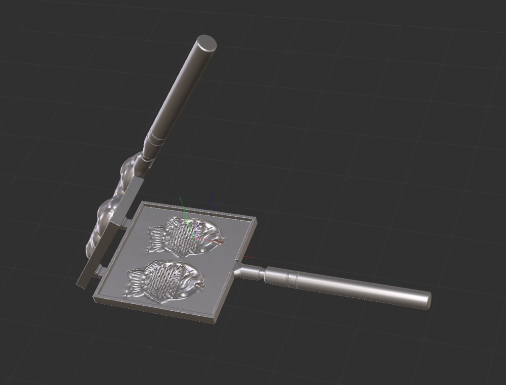 3Dたい焼き器(開く)「.obj」