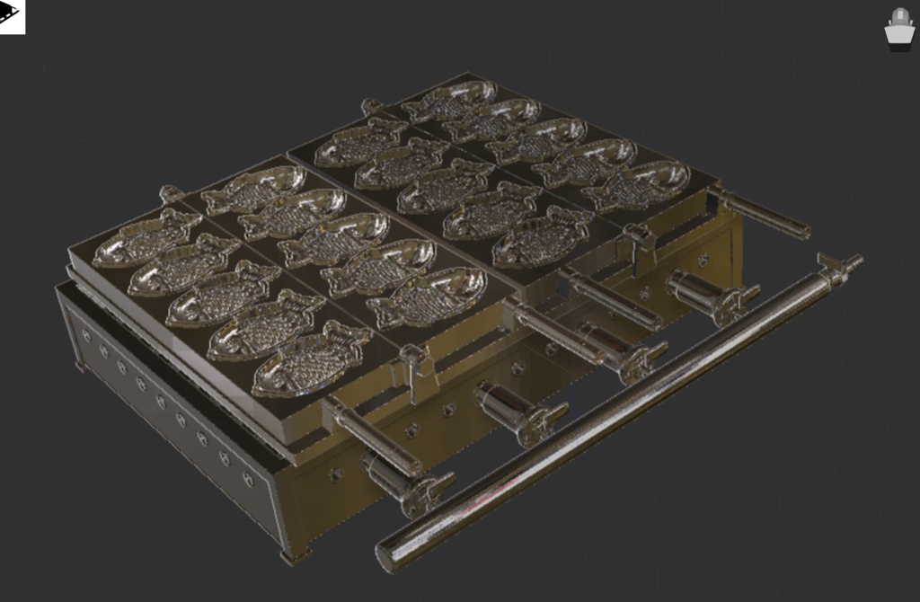 3D ガス式商用たい焼き器「.obj」