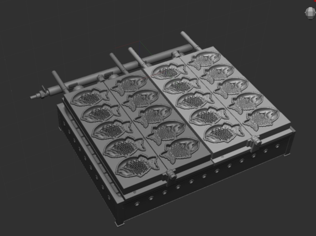 3D ガス式商用たい焼き器「.obj」