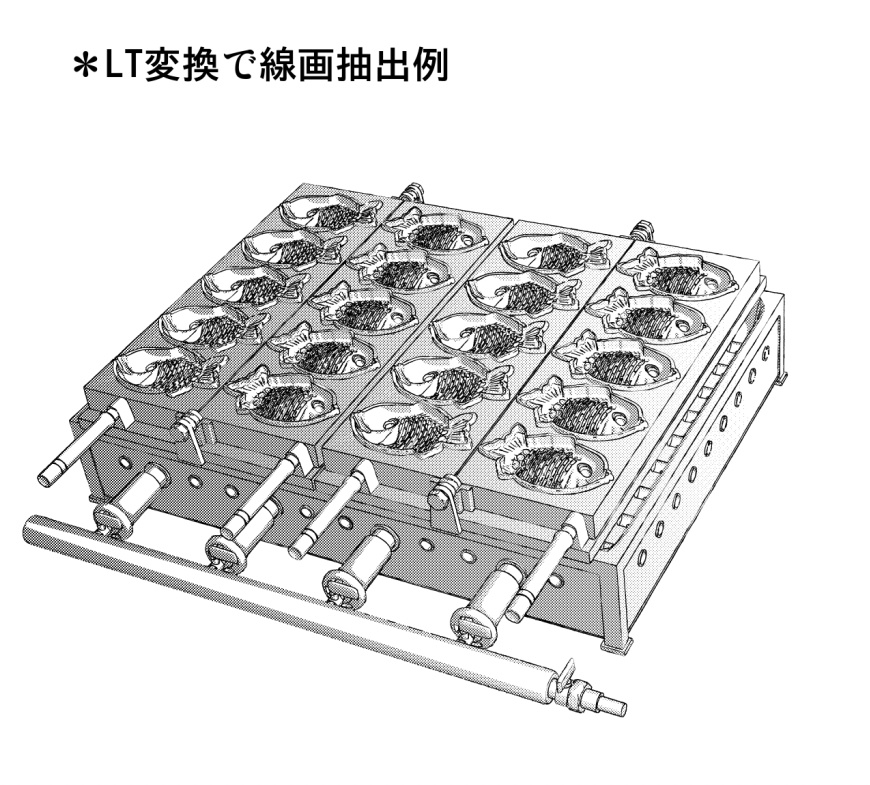 3D ガス式商用たい焼き器「.obj」