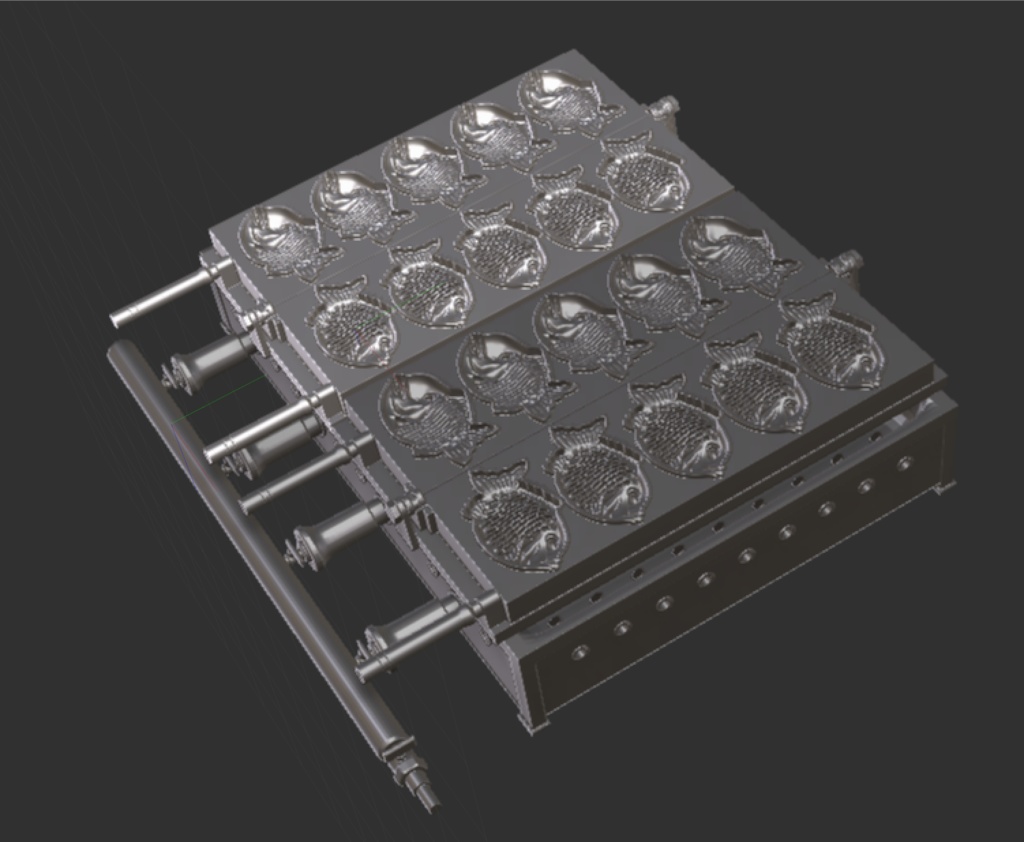 3D ガス式商用たい焼き器「.obj」