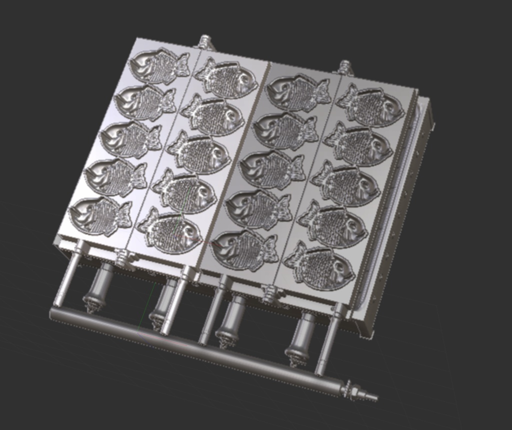 3D ガス式商用たい焼き器「.obj」