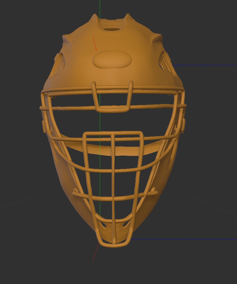 3D野球捕手ヘルメット「.obj」