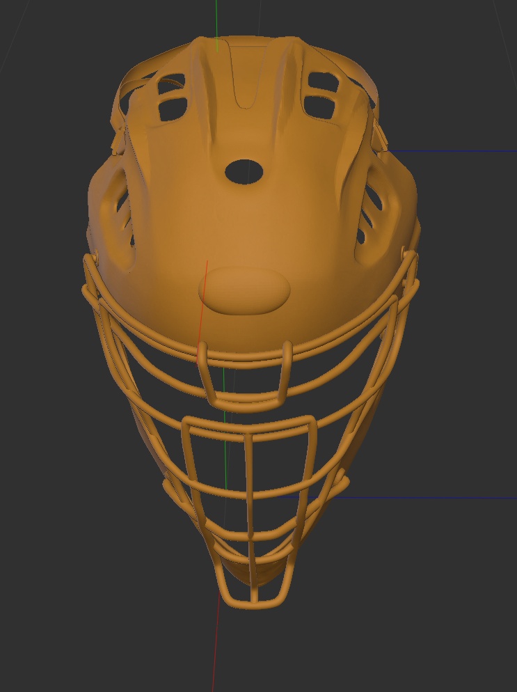 3D野球捕手ヘルメット「.obj」