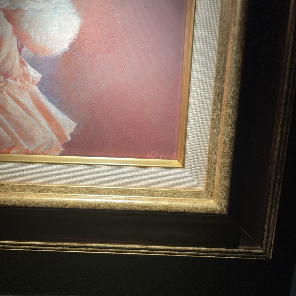 真作油絵「ひとりごと」(作者:浅村理江)