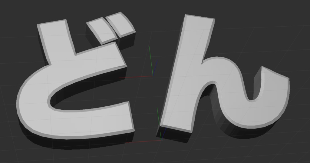 3D 擬声語 九点セット「.obj」