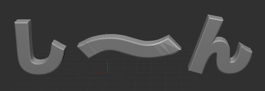 3D 擬声語 九点セット「.obj」