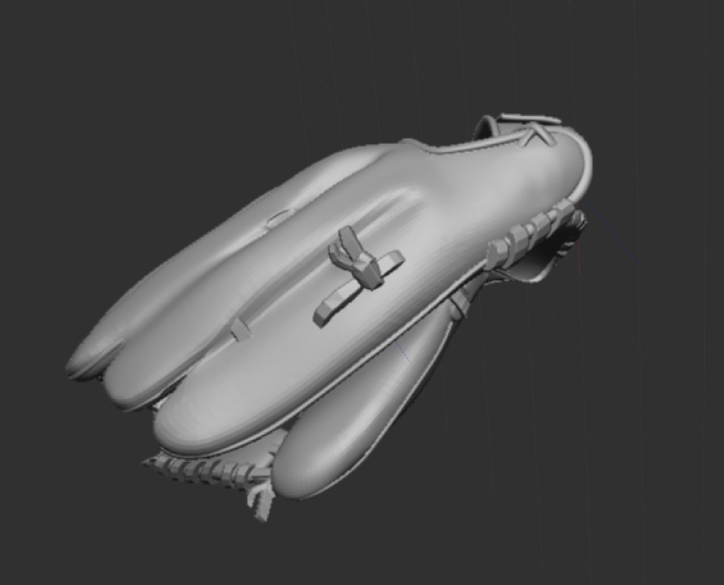 3D野球グローブ(閉める状態)