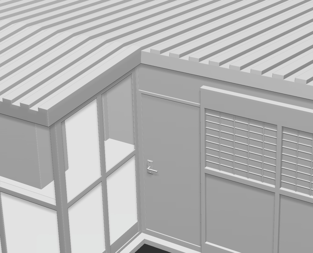 3D 現代和風建築