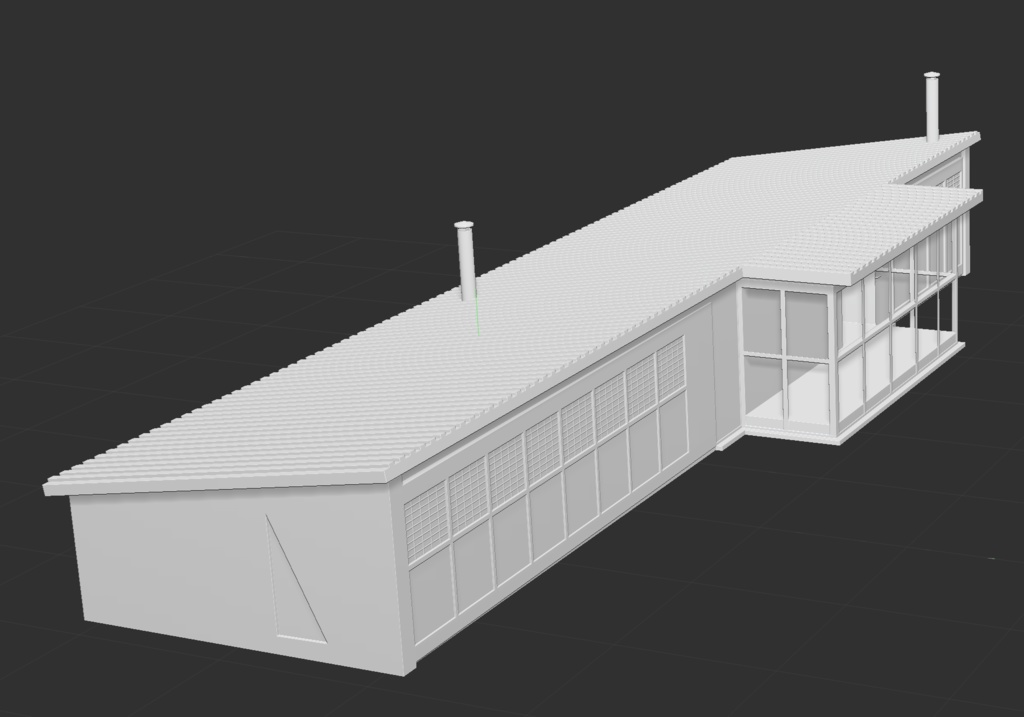 3D 現代和風建築