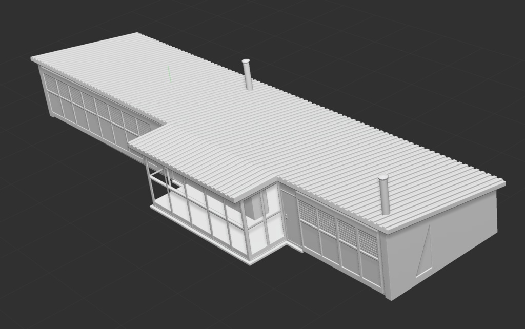 3D 現代和風建築