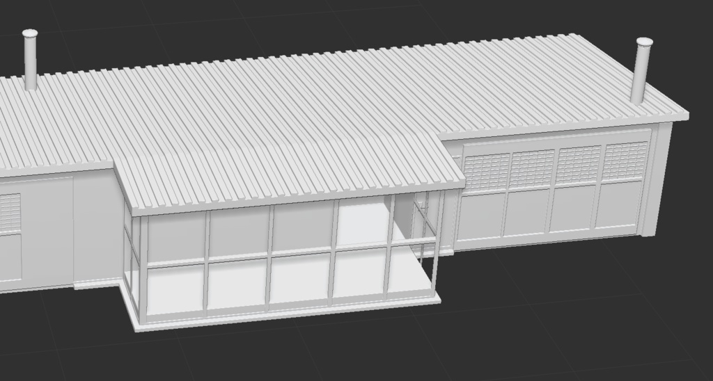 3D 現代和風建築