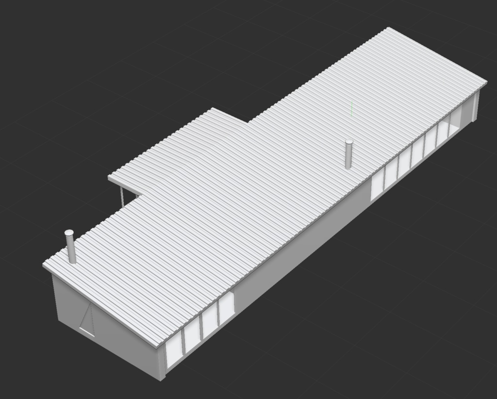 3D 現代和風建築
