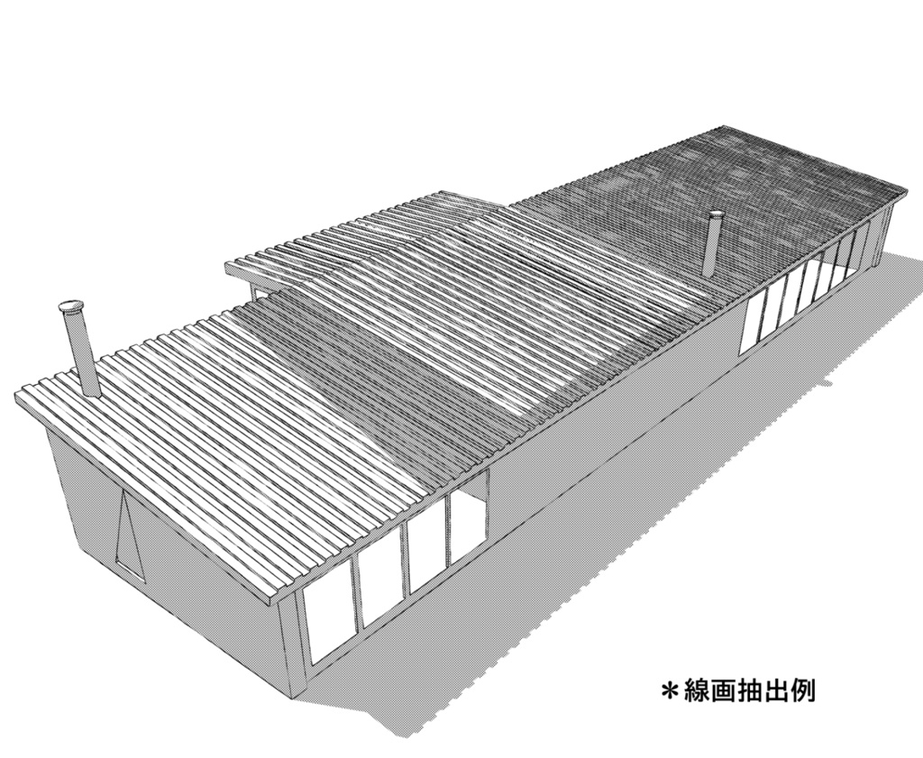3D 現代和風建築