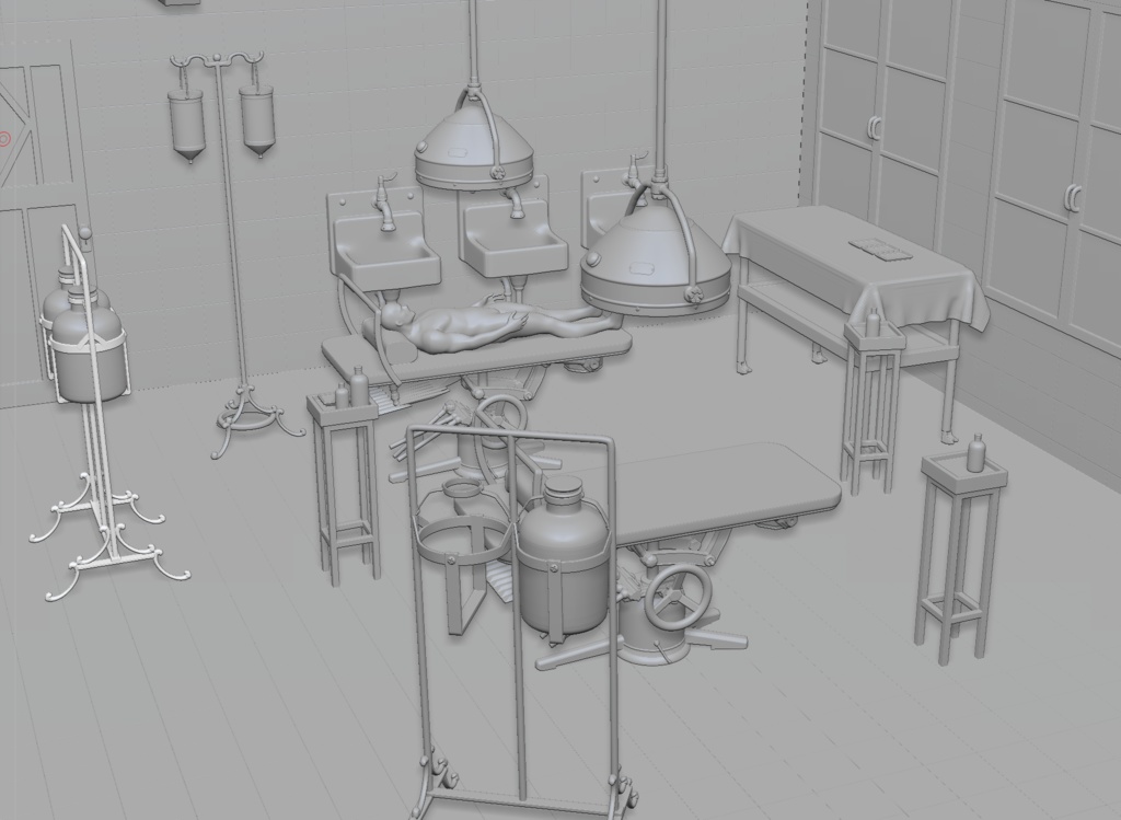 3D【豪華版】 大正・昭和レトロな手術室 Retro Operating Room (Taisho–Showa Era Hospital)