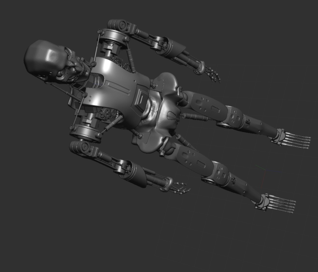 3D【可動】骸骨ロボット(第二世代)「.csmo」「.obj」