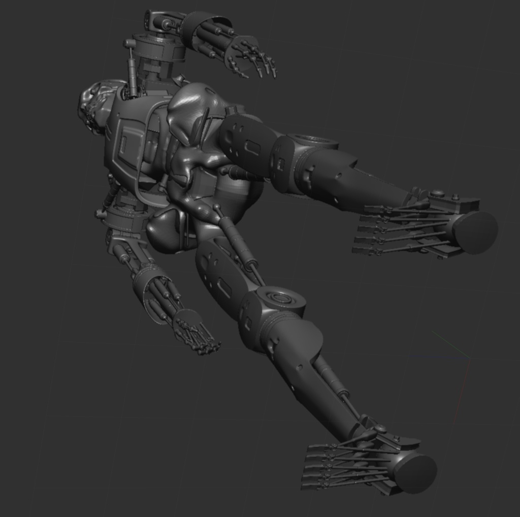 3D【可動】骸骨ロボット(第二世代)「.csmo」「.obj」