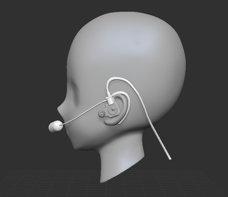 3Dアイドル・マイク(ハンドフリーマイク)「.csmo」「.obj」