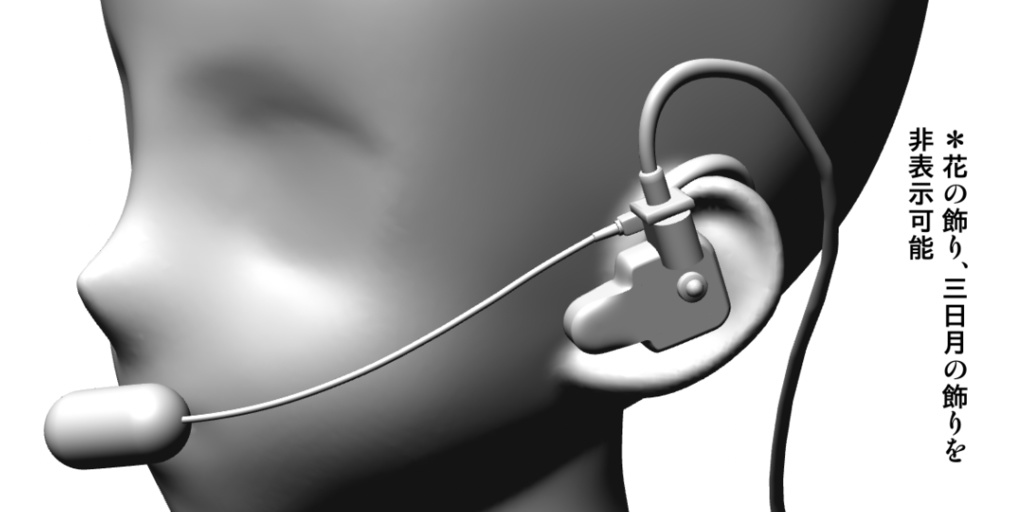 3Dアイドル・マイク(ハンドフリーマイク)「.csmo」「.obj」