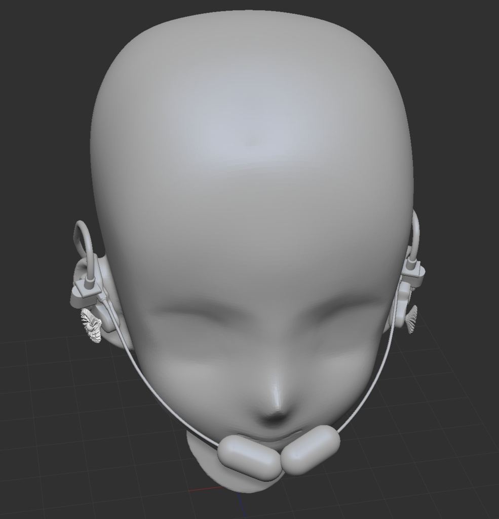 3Dアイドル・ハンドフリー・マイク(左と右セット)「.obj」