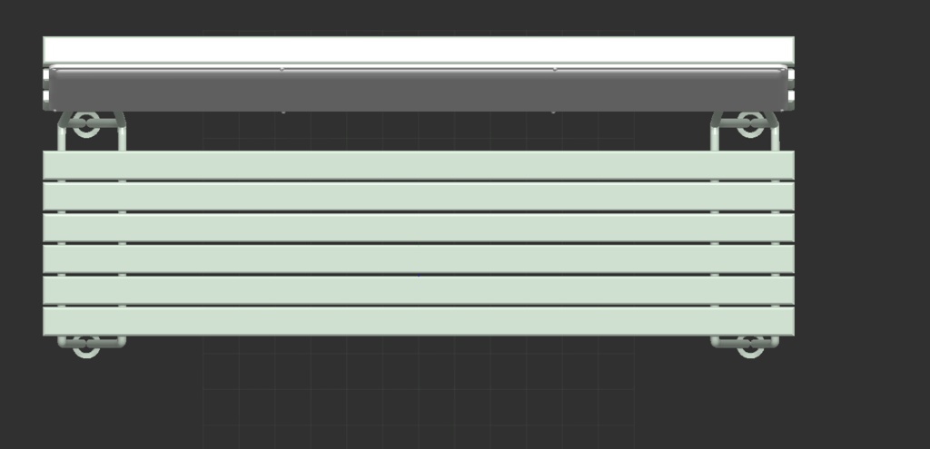 3D昭和レトロ・ベンチ「.FBX」「.obj」「.USDZ」「.clip」「.csmo」