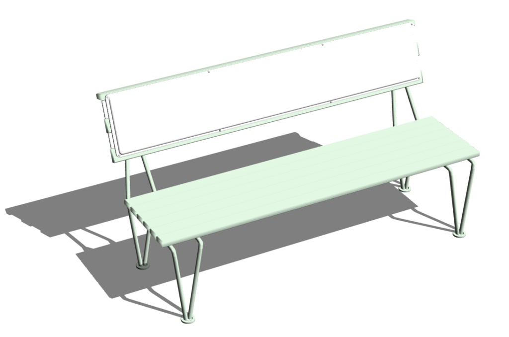 3D昭和レトロ・ベンチ「.FBX」「.obj」「.USDZ」「.clip」「.csmo」