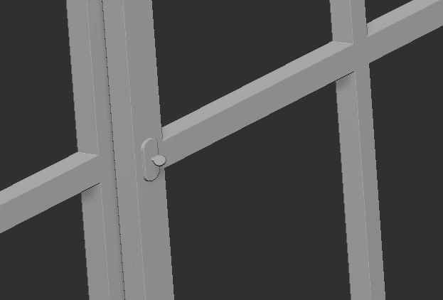 3D大正・昭和レトロ木造洋館の長い廊下「.obj」「.csmo」