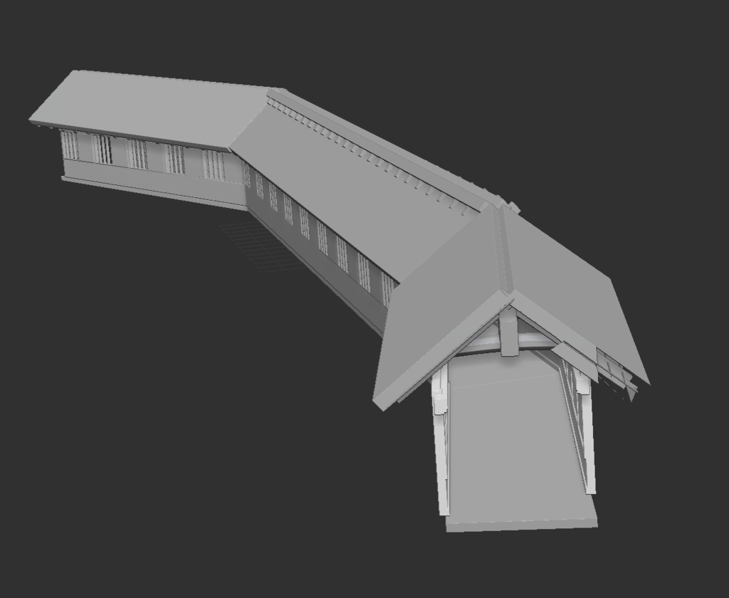 3D日本のお城〜廊下「.obj」「.csmo」