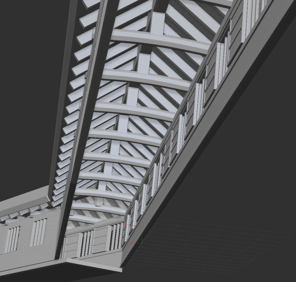 3D日本のお城〜廊下「.obj」「.csmo」