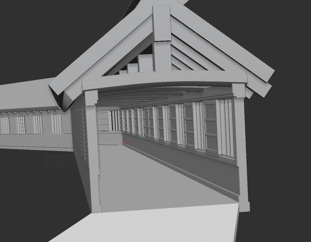 3D日本のお城〜廊下「.obj」「.csmo」