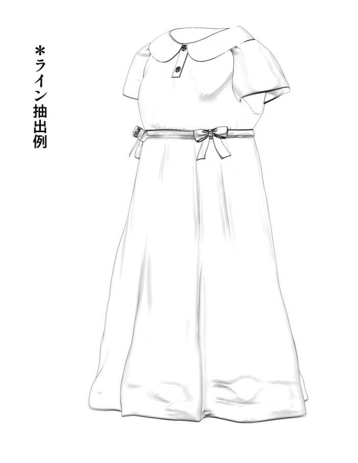 3D かわいい少女・ワンピース