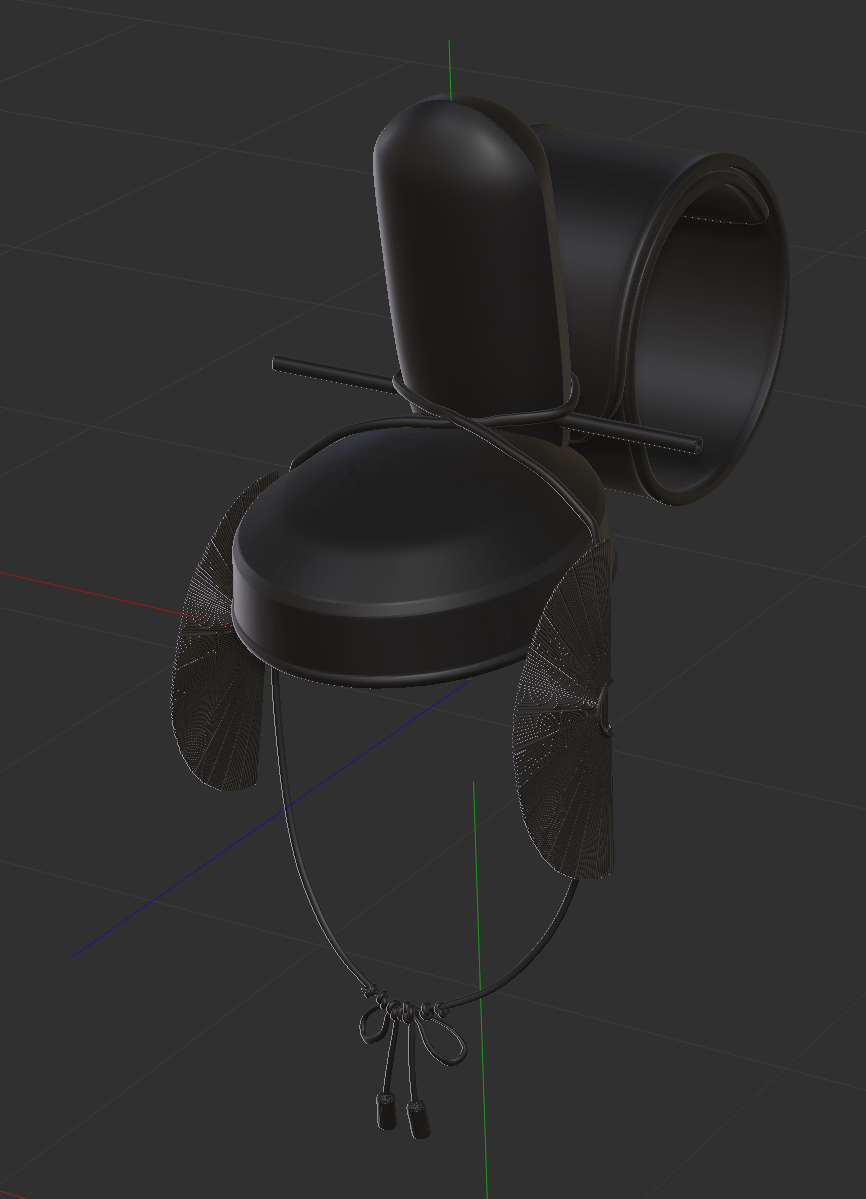 3D巻纓冠（緒可動） [.obj] [.csmo] [.clip] - 7.83Hz - BOOTH