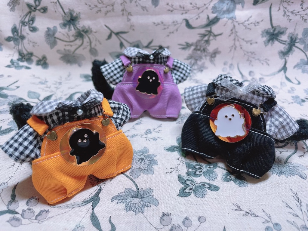 黒猫ちゃんのおばけサロペットset