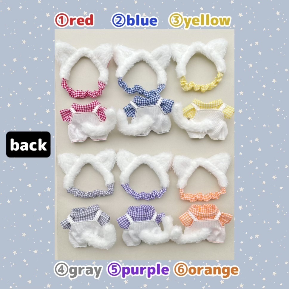 ねこちゃんのおさかなサロペットset