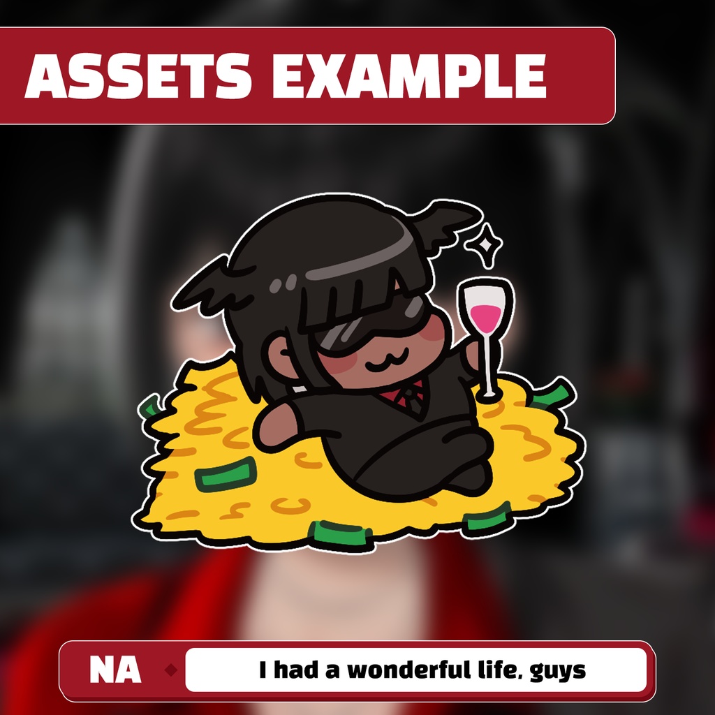 【Vtuber】 8 COLORS / Name plate assets