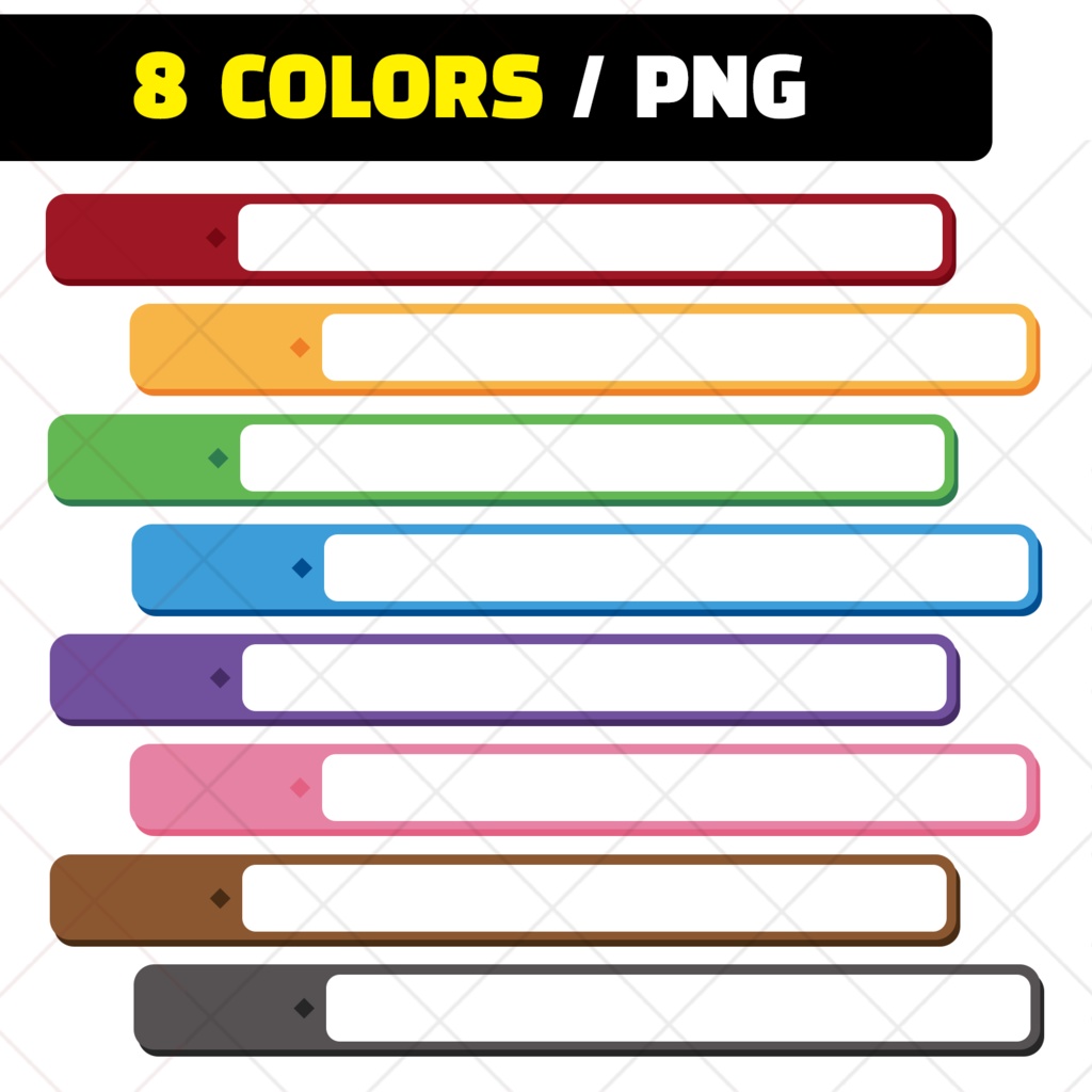 【Vtuber】 8 COLORS / Name plate assets