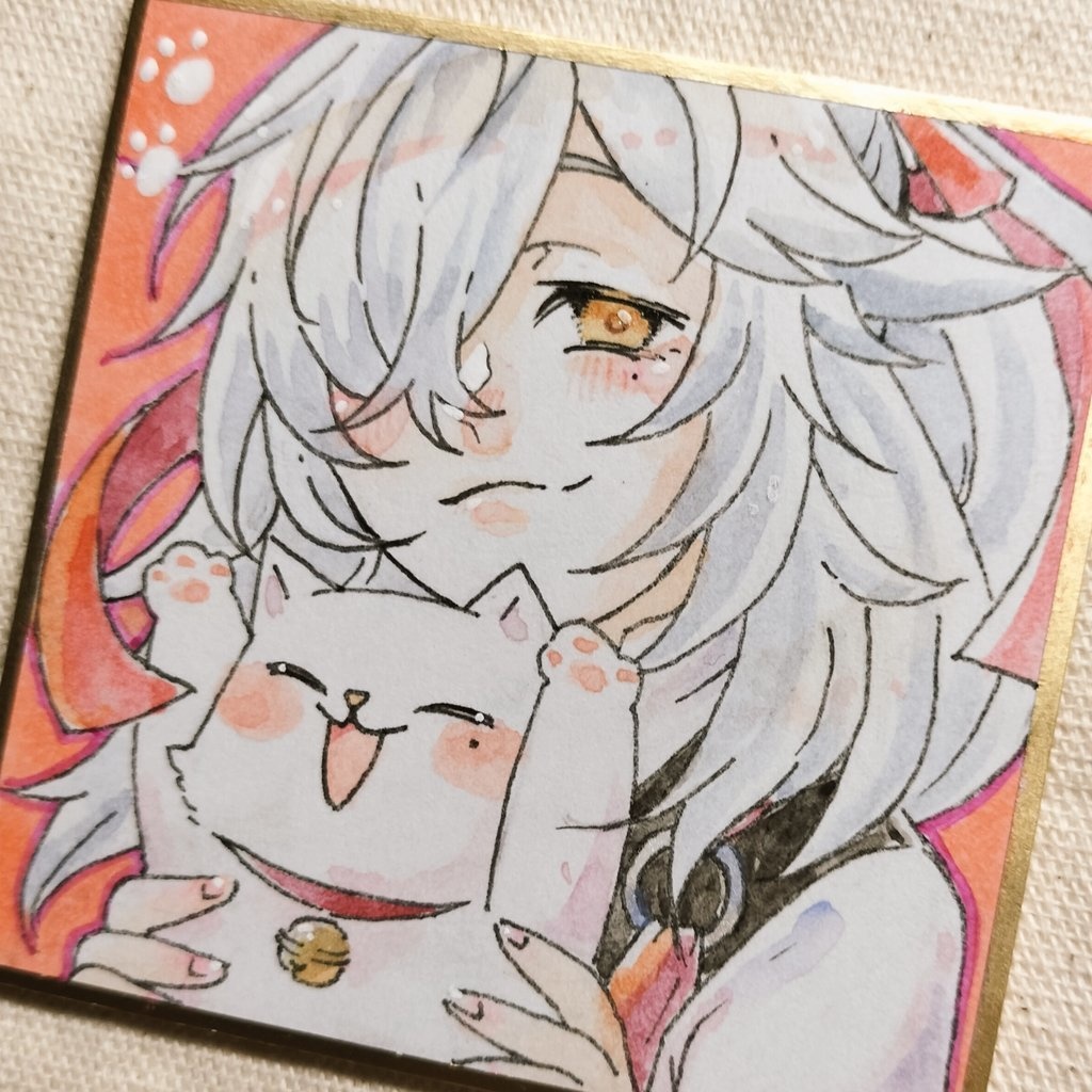 ちびっこねこ景元さま豆色紙