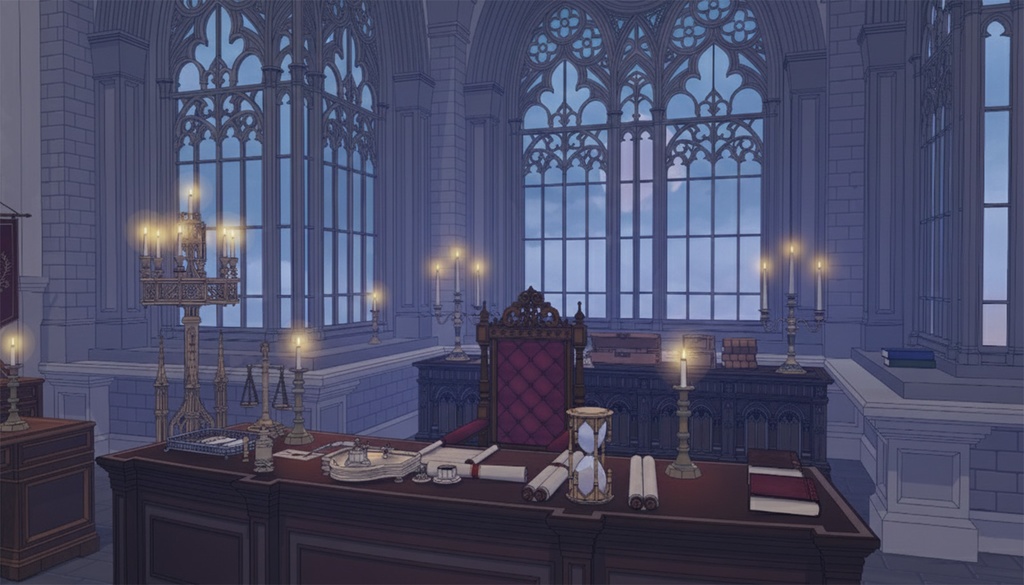 北部ゴシック城 執務室|3D背景素材(SketchUp)