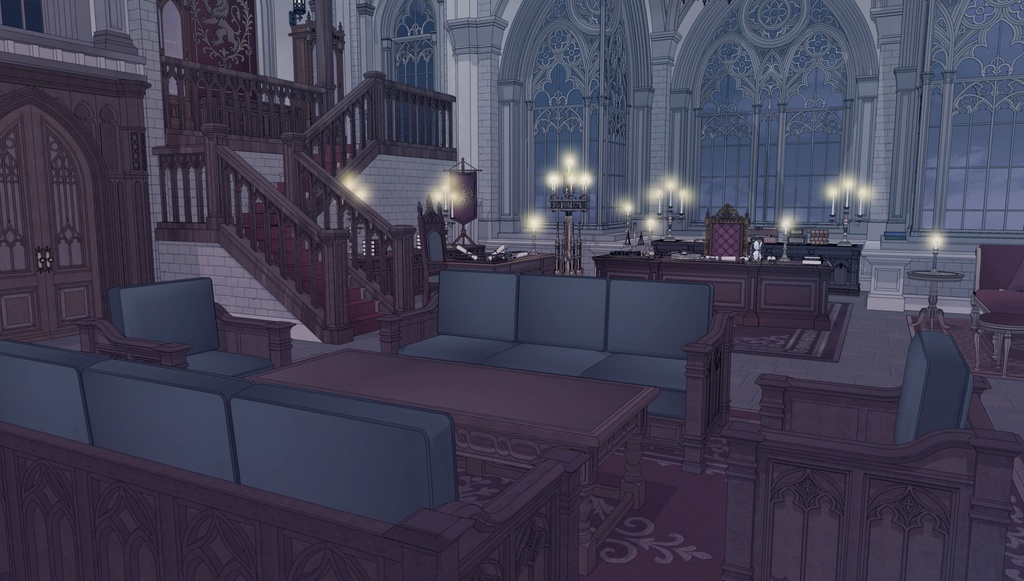 北部ゴシック城 執務室｜3D背景素材（SketchUp）