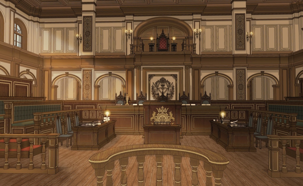 ゴシック城 裁判所｜3D背景（SketchUp）