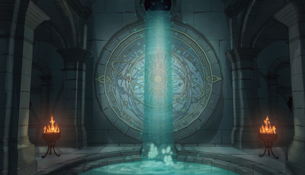 ゴシック城 地下水路|漫画背景・3D素材(SketchUp)