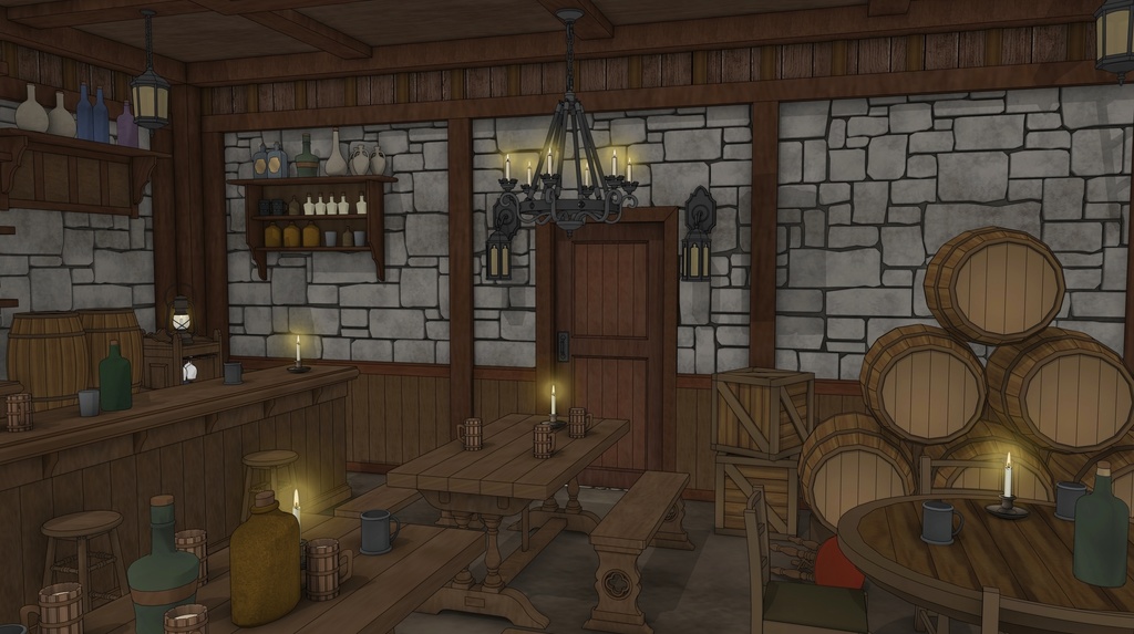 酒場のある北部の村の旅館(外部 / 内部)