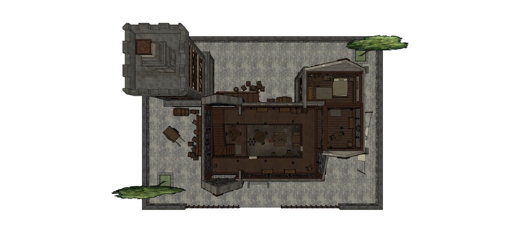 酒場のある北部の村の旅館(外部 / 内部)