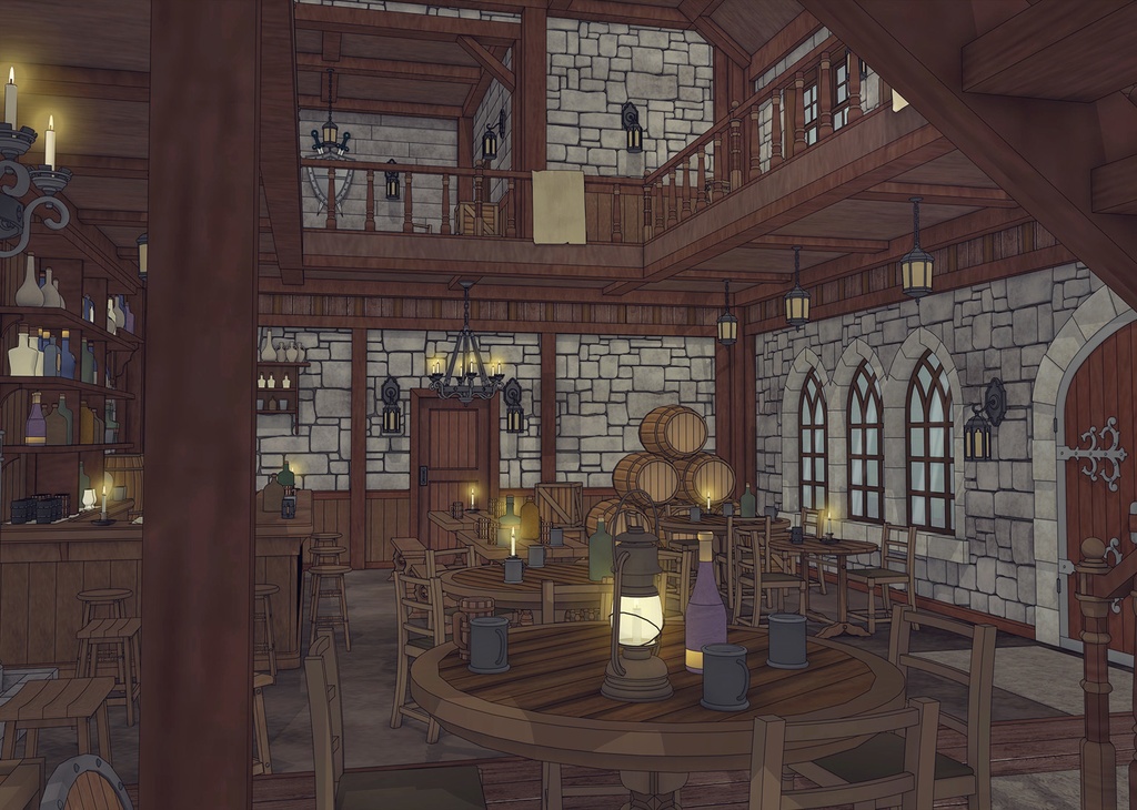 酒場のある北部の村の旅館(外部 / 内部)