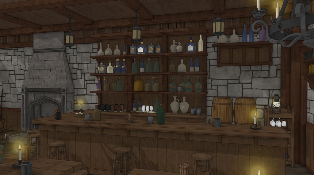 酒場のある北部の村の旅館(外部 / 内部)