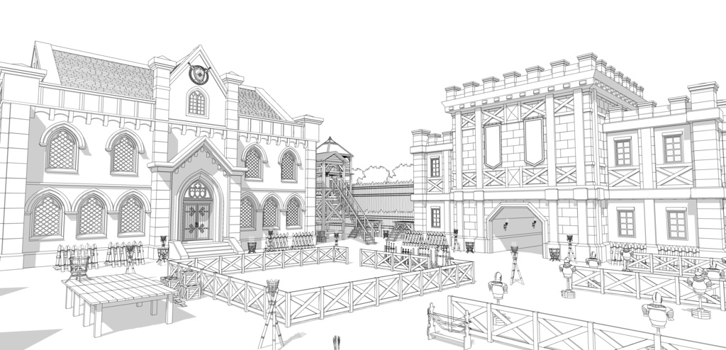 北部村訓練所(外部 / 内部)