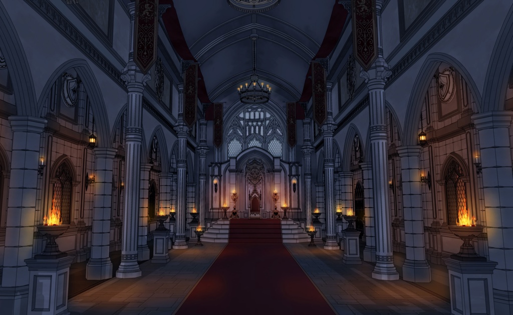 北部ゴシック城セット|外部 + 10種の内部空間|中世ゴシック 3D背景素材(SketchUp)